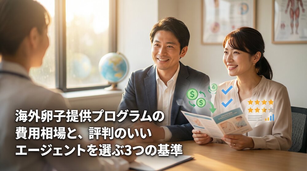 海外卵子提供プログラムの費用相場と、評判のいいエージェントを選ぶ3つの基準