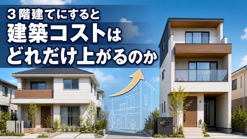3階建てにすると建築コストはどれだけ上がるのか